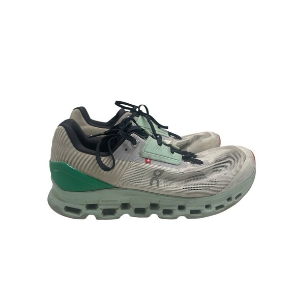 On Cloudstratus Men Size 12 Gray Green White Light Running Shoes main image 16